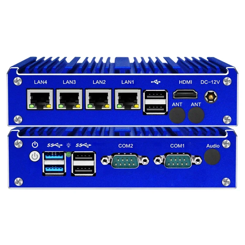 جهاز كمبيوتر صغير بدون مروحة جدار حماية ، Intel Celeron J4125 ، جهاز توجيه لين ، رباعي النوى ، 4x LAN ، G ، i226V ، بطاقة الشبكة ، pfsense ، OPNsense