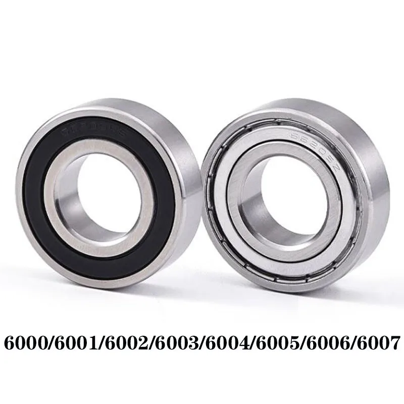 Free Shipping 2/5/10Pcs 6000 6001 6002 6003 6004 6005 2RS RS ZZ Rubber Metal Sealed High Carbon Steel Deep Groove Ball Bearing