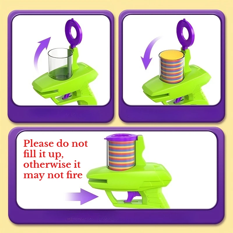 1pc Handheld EVA UFO Soft Foam Dart Launcher,Vibrant Colorful Toy,Interactive Multiplayer Battles,Easy to Use,Gift