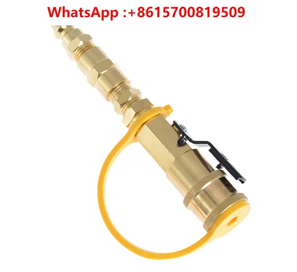 1/4 Brass Propane Adapter Gas Cylinder Connector Combination with Switch Valve Adapter