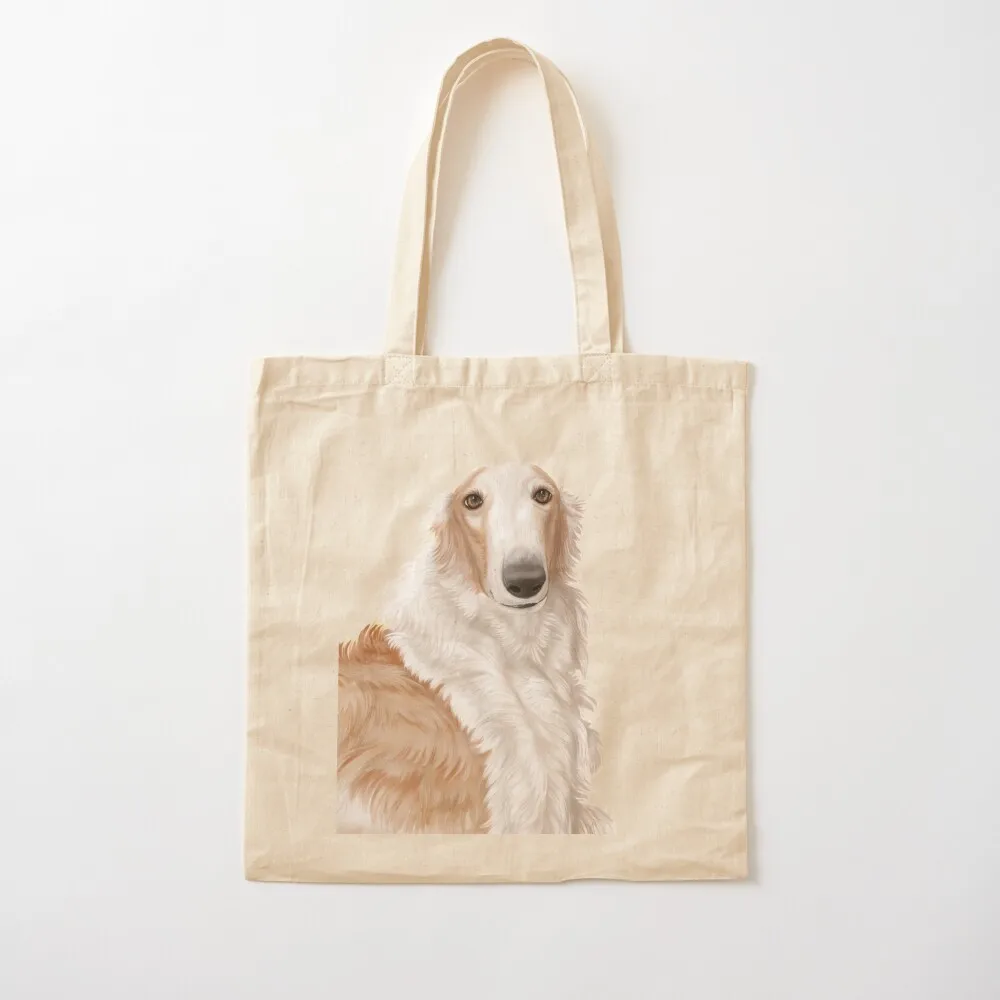 

Borzoi portrait Tote Bag tote bag woman Lady bag shopping logo