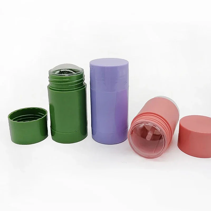 Contenedores de desodorante vacíos de 40g, botella giratoria de plástico recargable para bricolaje, desodorante de cristal Natural, tubo de cosméticos