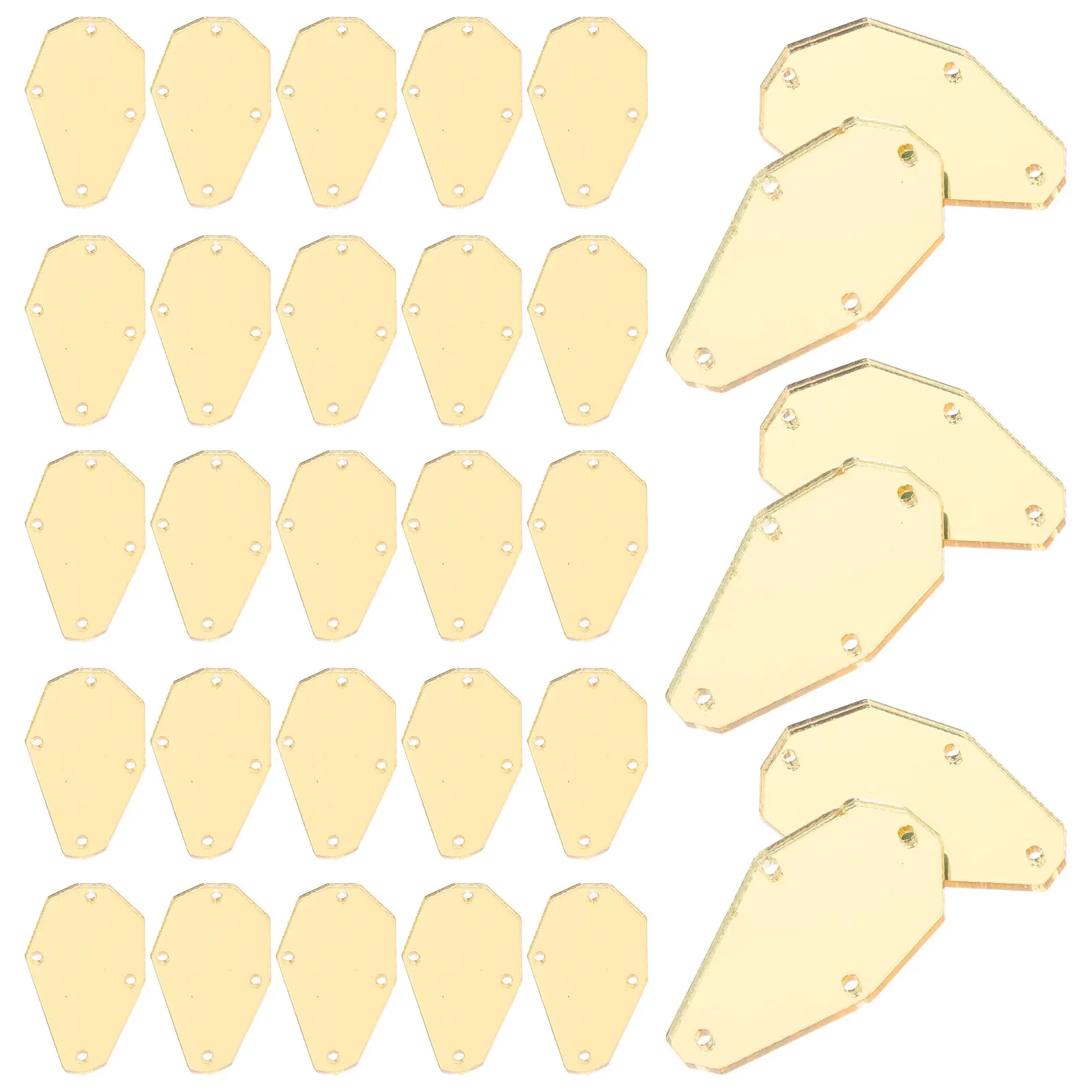 

50Pcs Acrylic Sewing Mirror Pieces Flat Bottom Sew on Rhinestones DIY Craft Applique for Clothing Charms Sew on Rhinestones