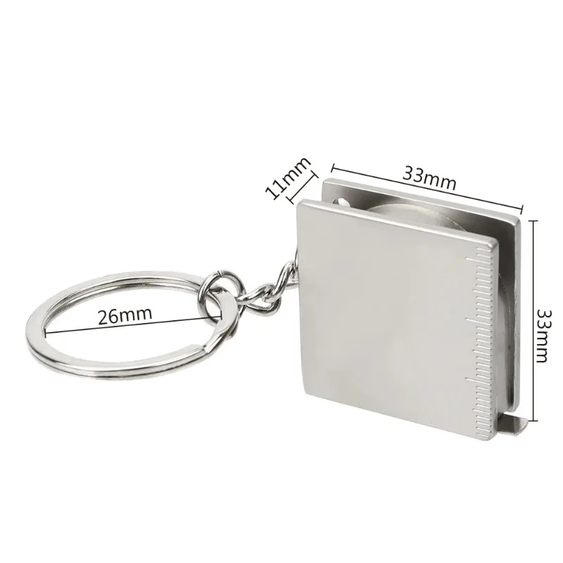 Portable Mini Tape Measure Keychain Retractable Ruler Compact DIY Hand Gauging Tools Suitable for Carrying Key Ring Pull，70-80cm image 5