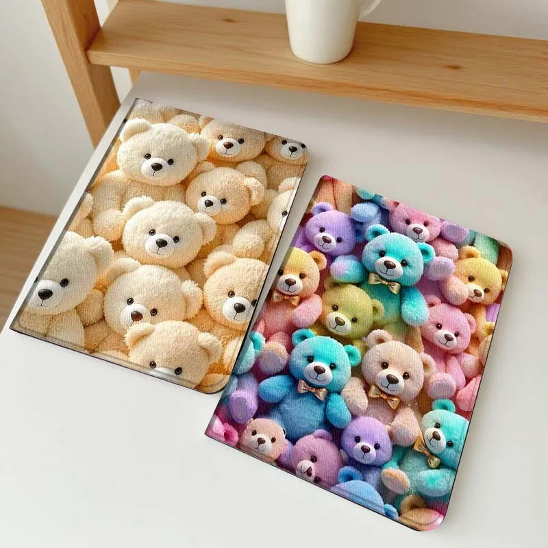 

Cute Bear Art Pattern Gift For Oppo Pad X SE 4 3 11 13.2 11.61 11.4 10.36 Pro 2 Air2 2025 Foldable Tablet Case