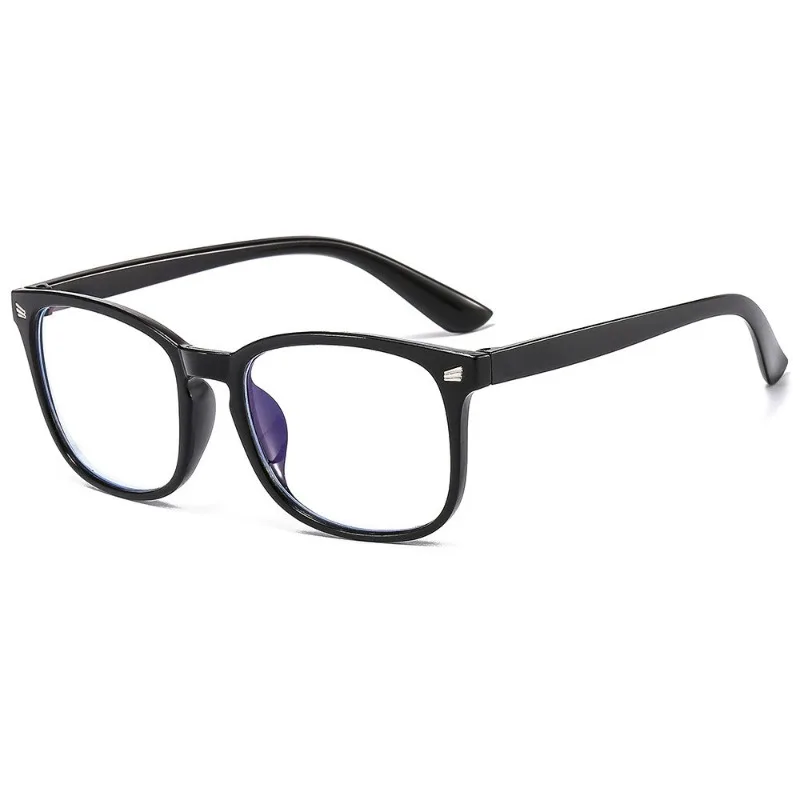 Women's Flat Light Retro Glasses Frame, Women's Square Plain Glasses Frame, Anti Blue Light Glasses image 4