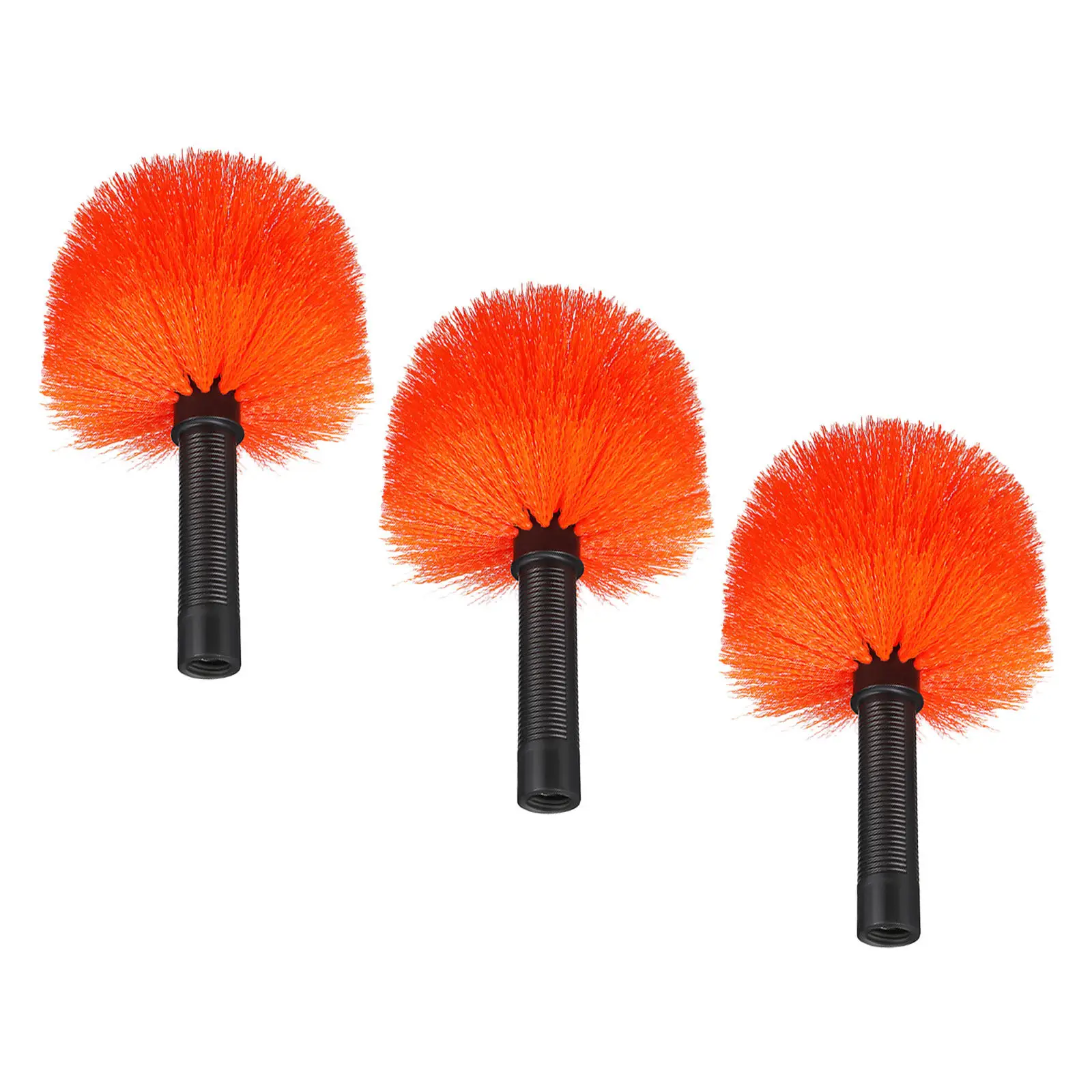 

3Pcs Spiderweb Duster Brush Head - Universal Threaded Cobweb Sweeper for House Cleaning Tools Roof Wall Ceiling Spider Web