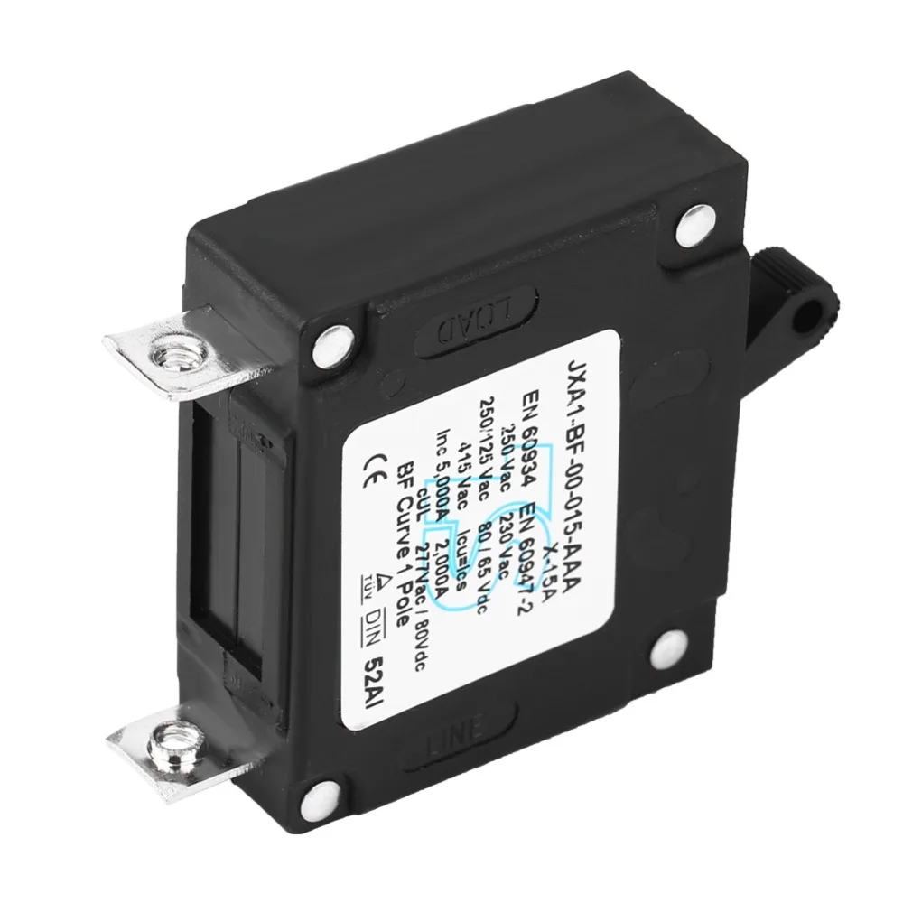 

Toggle Operation Black Circuit Breaker DC/AC Breaker Manual Reset Toggle Reset Switch Manual ON/OFF Switch Circuit Protection