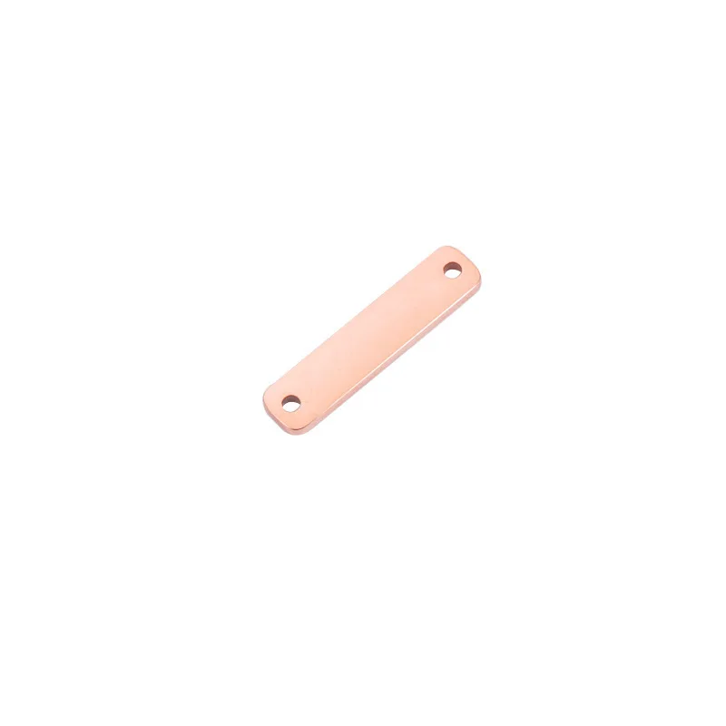 10 Stks/partij 5*22Mm Spiegel Polish Rvs Twee Hole Armband Connectors Blank Charms Diy Sieraden Maken Bevindingen