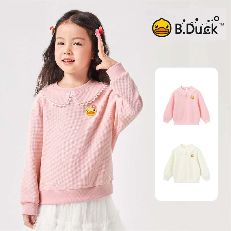 bduck-children's-clothing-girls'-sweatshirt-new-autumn-2024-style-children's-embroidered-doll-collar-pullover-tops