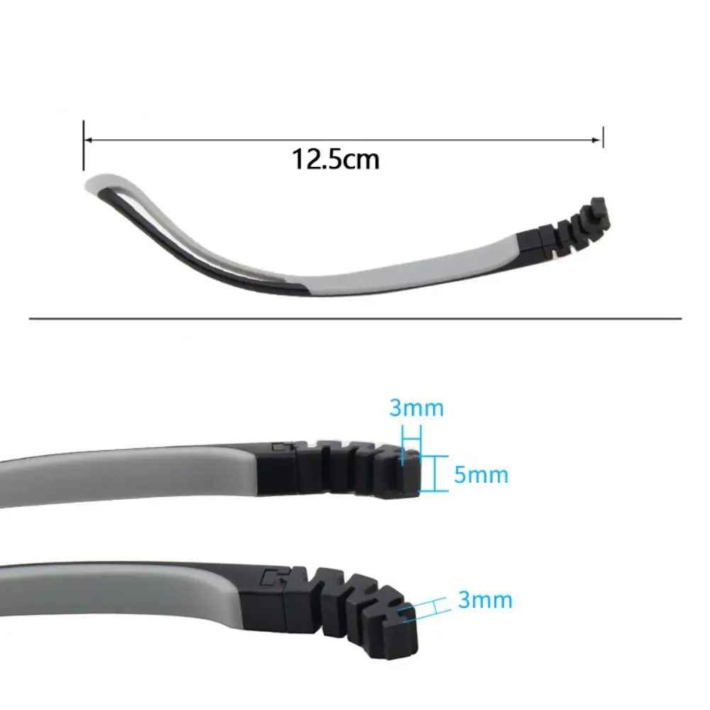 1 Pair Silicone Glasses Legs Snap-on Children\'s Eyeglasses Arm Ultra Light Replacement Bicolor Silicone Glasses Legs Accessories