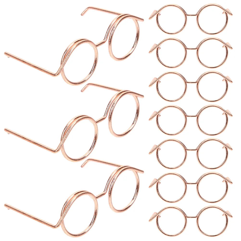 

12 Pcs Glasses Clothing Accessories Bulk Sunglasses for Dress up Decor Supply Dollhouse Crafts Classic Mini Eyeglasses