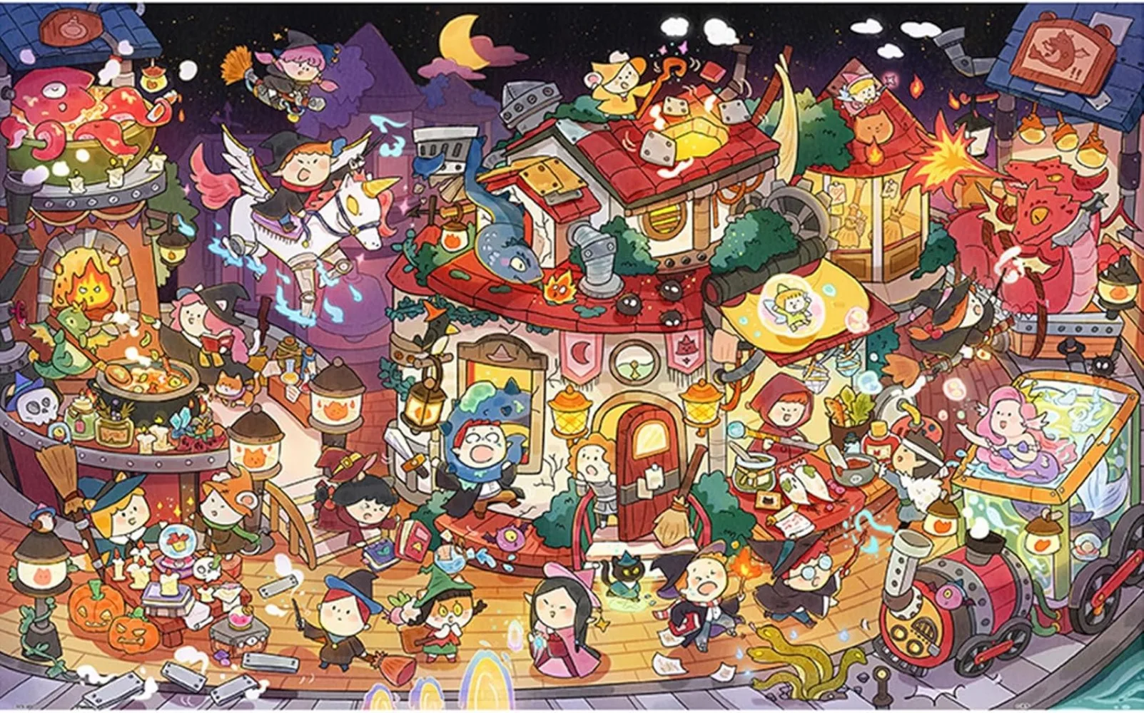 

Пазл для взрослых «Ночной город волшебства», 1000/500/300/120 шт., развлекательные игрушки для снятия стресса, пазлы, рождественские семейные подарки