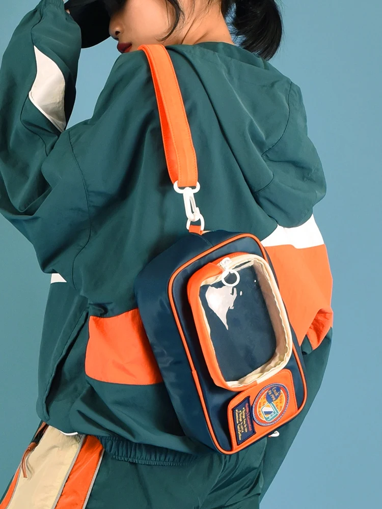 

Японская оригинальная прозрачная маленькая сумка, детская сумка, маленькая спортивная сумка для еды, женская повседневная сумка через плечо, студенческая сумка