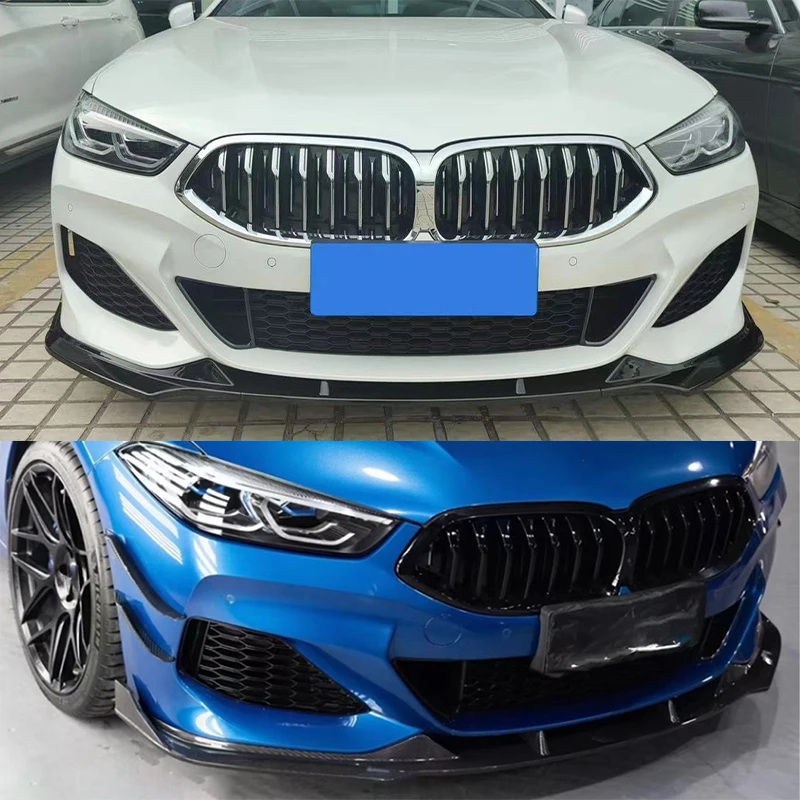 Car Front Lower Bumper Spoiler Lip Splitter For BMW 8 Series G14 G15 G16 840i 840d 850i M Sport 2018-2023 ABS Gloss Black