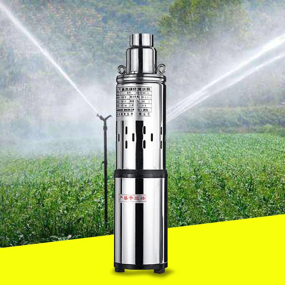 

Bymaocar DC 24V 200W Home Improvement Screw Pump Bore Hole Solar Powered Deep Well Pump Submersible Farm Water Pump Non-toxic