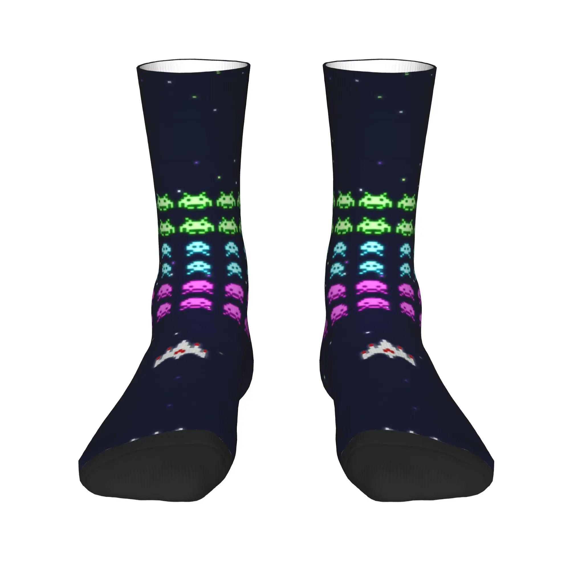 Couple Socks Space Invaders  Stockings Non Slip Soft Breathable Socks Autumn Trendy Custom Cycling Socks