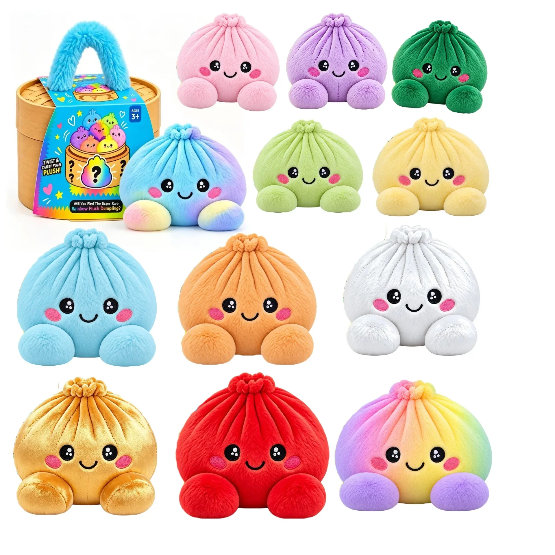 Dumpling Plush Stuffed Steamed Bun Pillow Xmas Home Decoration New Year Festive Party Supplies
