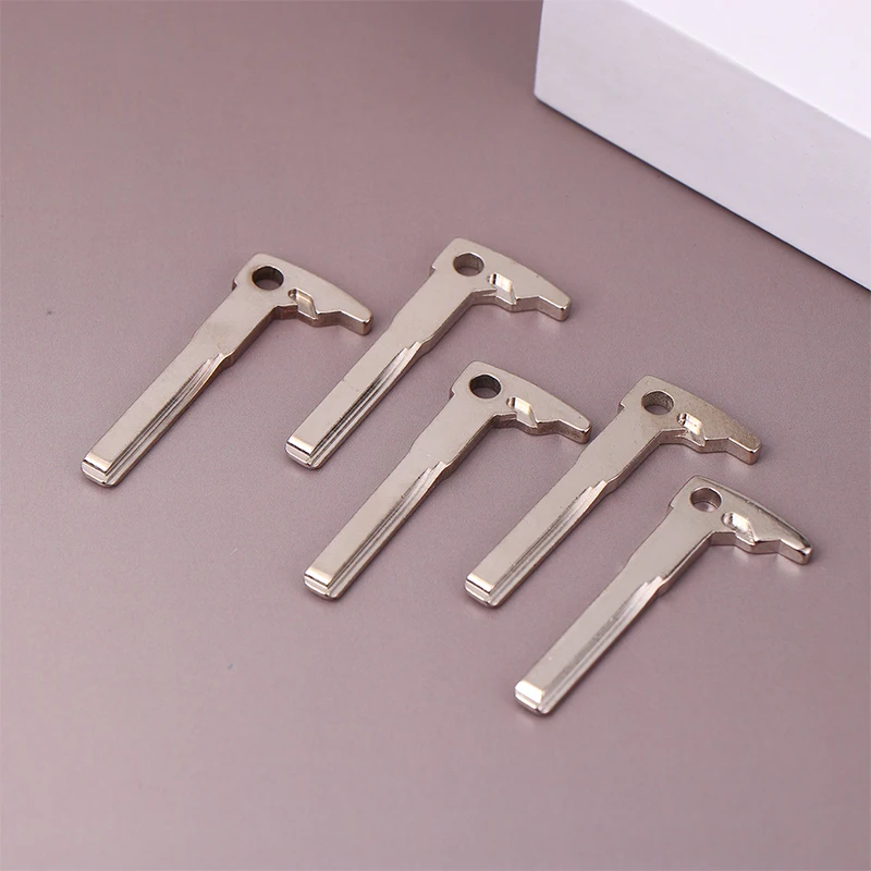 5 قطعة الفراغات الرئيسية غير مصقولة إدراج شفرة مفتاح الطوارئ ل الذكية الكروم عن بعد سيارة فوب مفتاح شفرة استبدال الذكية Prox مفتاح السيارة