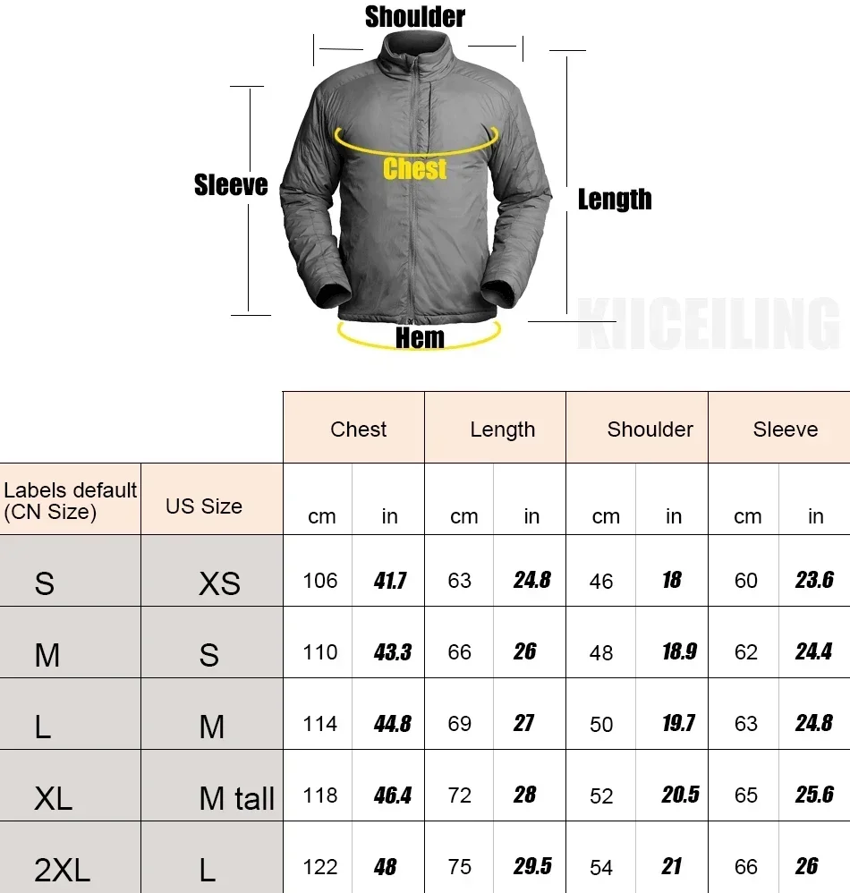 KIICEILING Tactical Jackets for Men, Winter Lightweight Heat Reflection Waterproof Down Jacket Parkas, Warm Coat Hiking Jackets