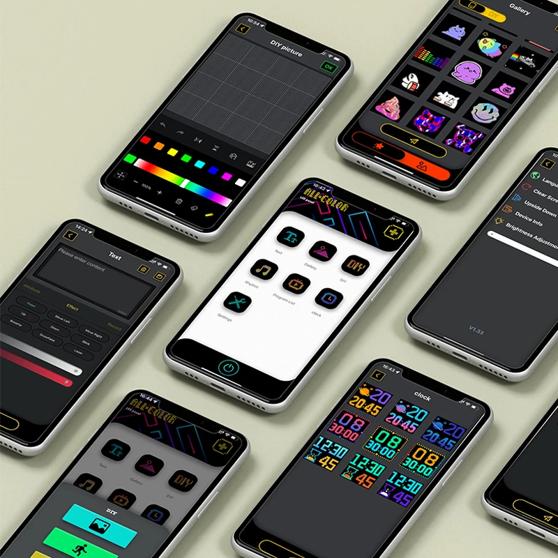 Display led na janela traseira do carro controle de aplicativo de telefone móvel cor cheia led expressão tela painel muito engraçado mostrar no carro