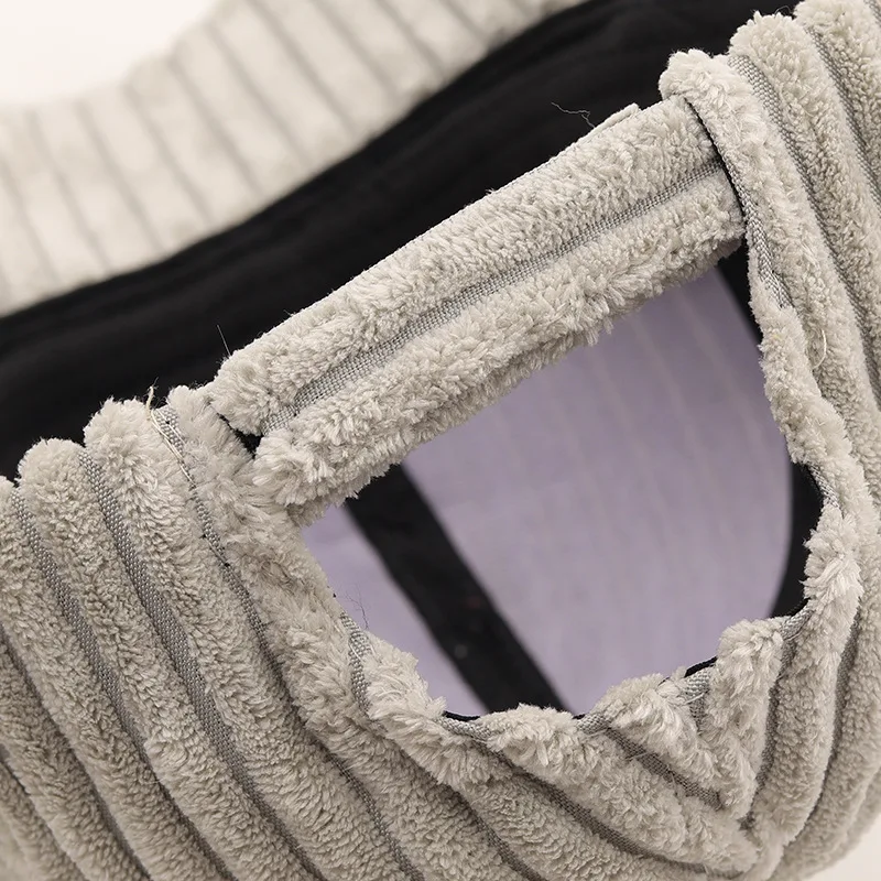 CNTANG Neue Winter Cord Baseball Kappe Mode Einfarbig Frauen Sonnenhut Dame Outdoor Freizeit Warme Mädchen Frühling Plüsch Kappen – Detail 17