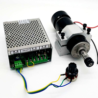 Air Cooled 0.5kw Spindle With Power Supply 52mm Clamps Er11 Chuck 500w Spindle Motor Speed Governor For CNC Milling
