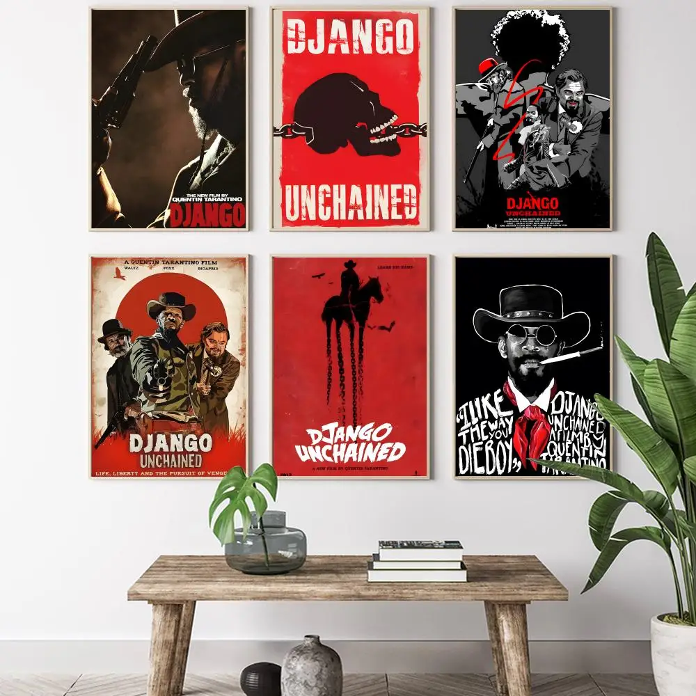 Quentin Tarantino Django Unchained Classic Movie Painting Calligraphy HD Canvas Poster living room bedroom aesthetic decoration #2
