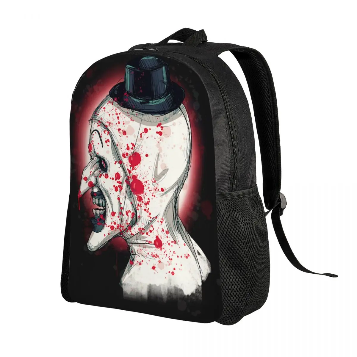 Terrifier Movie Backpacks for Men Women Waterproof College School Halloween Horror Clown Bag Print Bookbags