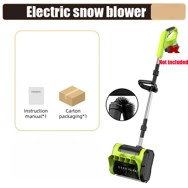 Cordless Electric Snow Blower Rechargeable Snow Thrower Handheld Snow Removal Tool for Snow Cleaning(Without battery)
