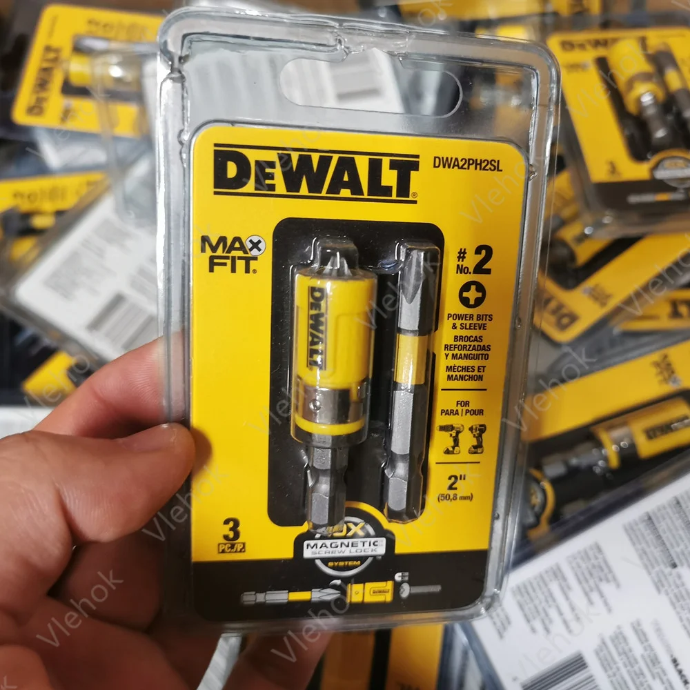 DEWALT DWA2PH2SL MAXFIT Screwdriver Bits 2\'\' PH2 Impact Driver Phillips Bit Set Pivoting Magnetic Sucker Dewalt Tool Accessories