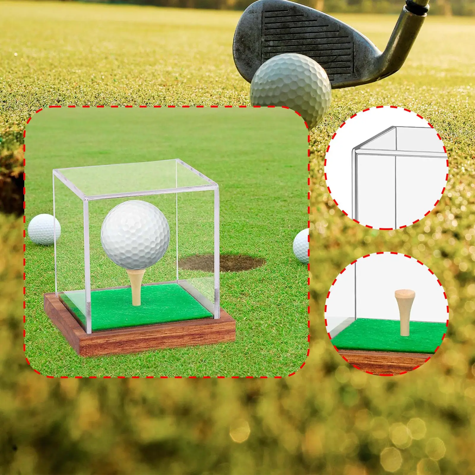 Acrylic Golf Ball Display Box Holder Multifunctional Storage Box for Collections
