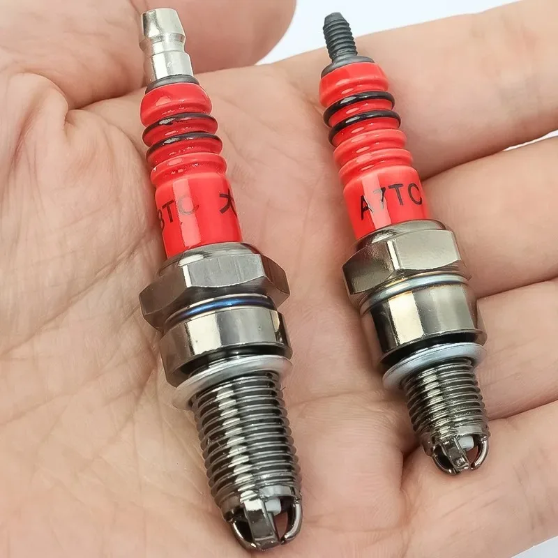 Three-sided Pole Spark Plug L7T/D8TC 2 Stroke Electrode Gasoline Chainsaw Brush Cutter Engine Glow Plug Replace Part Accessories