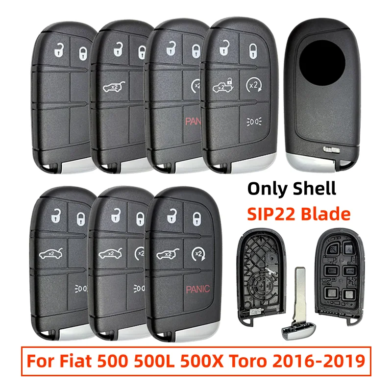

CS017021 Сменный корпус ключа-пульта с 2/3/4/5 кнопками и лезвием SIP22 для Fiat 500 500L 500X Toro 2016-2019