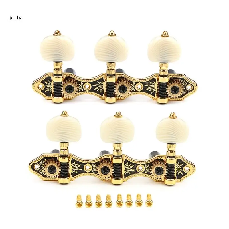 

448C Guitar String Tuning Pegs Guitar Machine Heads Set Guitar String Tuning Keys Tuners for Acoustic Electric Guitar 3L 3R