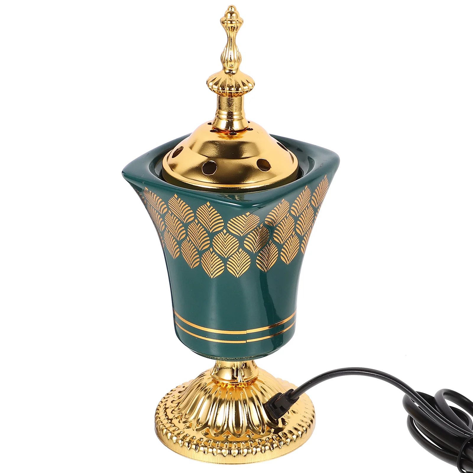 Incense Burner Oud Electric Censer Kit Burning Arabic for Car Home Decoration Holder Metal Office