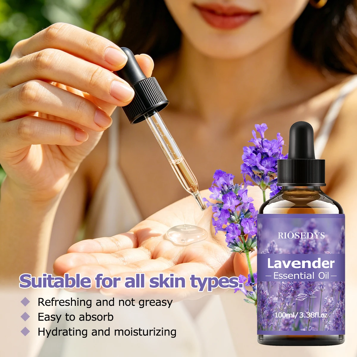 100ml LAVENDER ESSENTIAL OIL Suitable for massage and skincare, deeply nourishes and moisturizes, and improves skin condition.