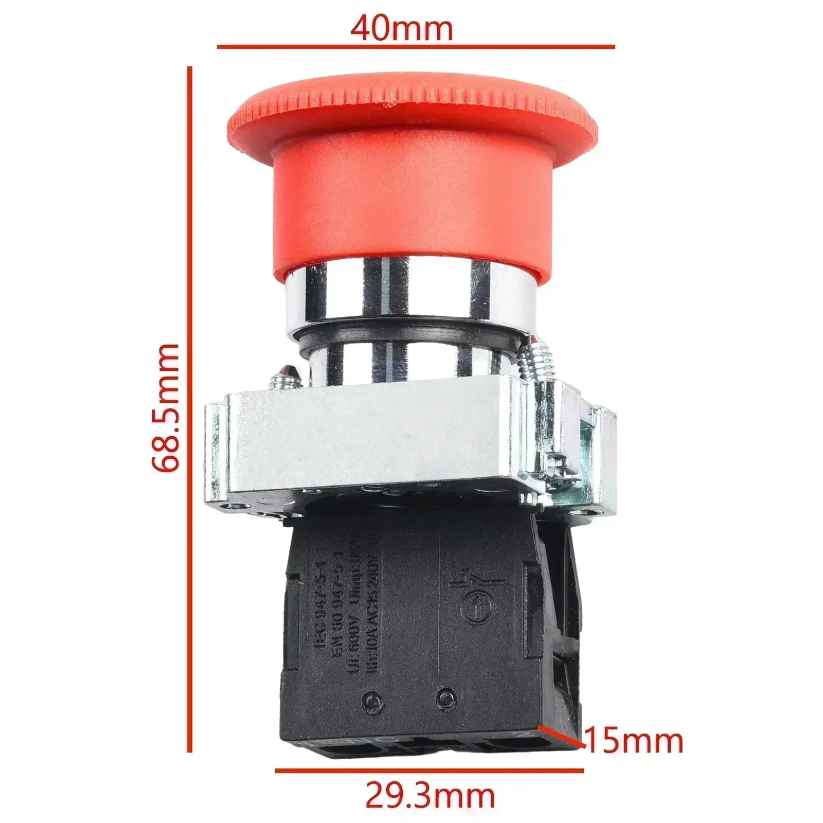 22mm Scram Stop Locking Mushroom Head Push Button Switch Suitable for Machine Tools and Light Industrial Equipment