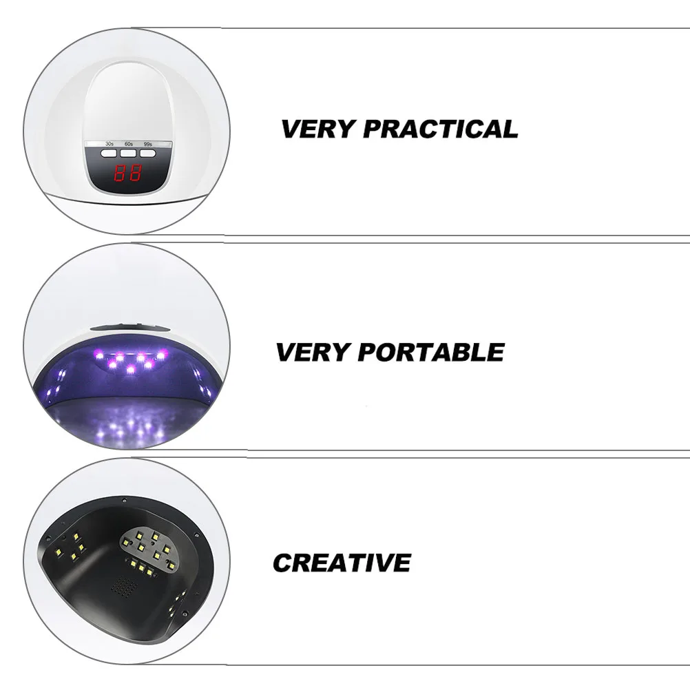 

Nail Phototherapy Machine LED Nail Lamp Light Acrylic Dryer UV Gel Quick Drying Office Compact Portable Safe Durable Gift