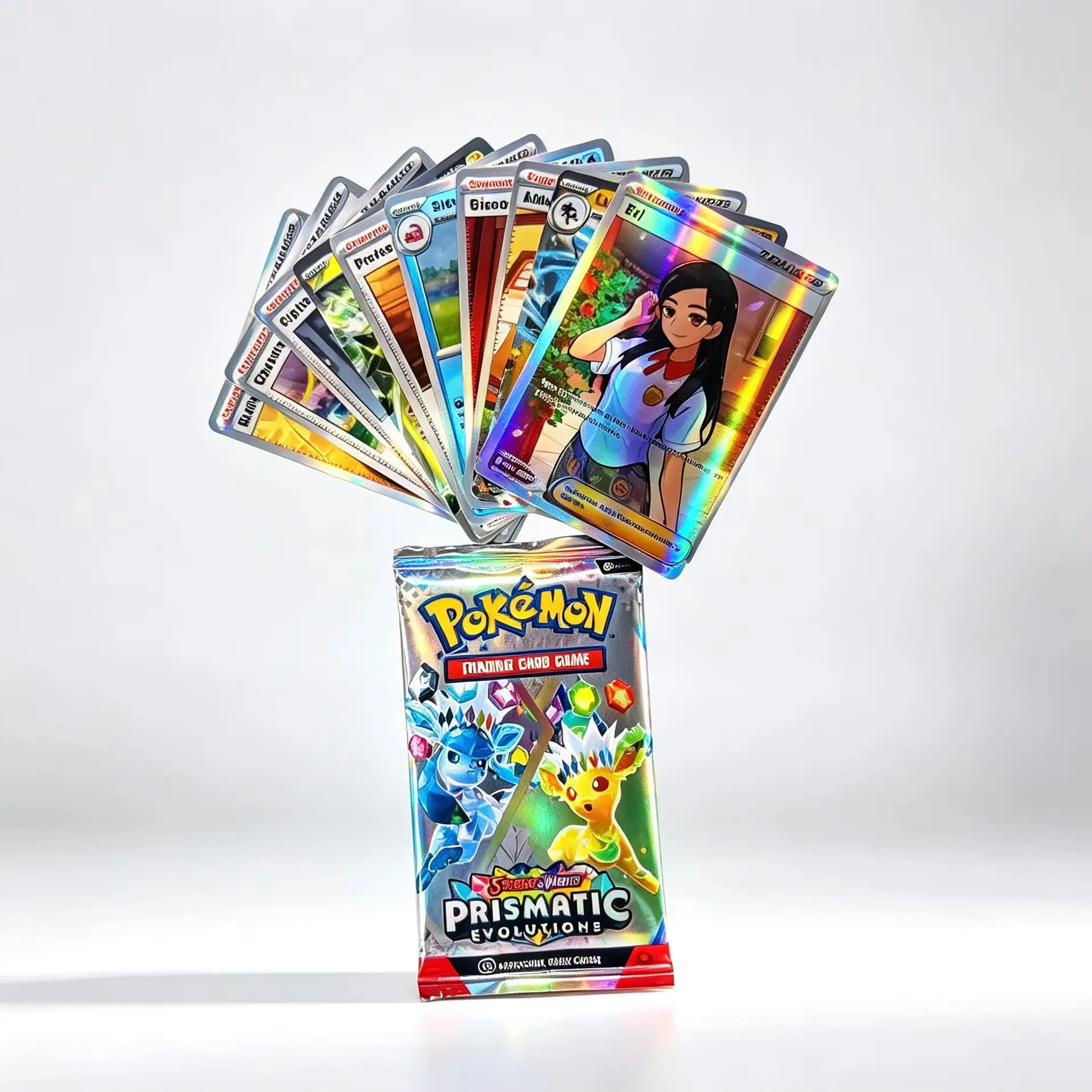 36 paquets de cartes Prismatic Evolutions Booster Box - Édition anglaise, cartes TCG Famille Eevee, article de collection holographique rare pour les joueurs