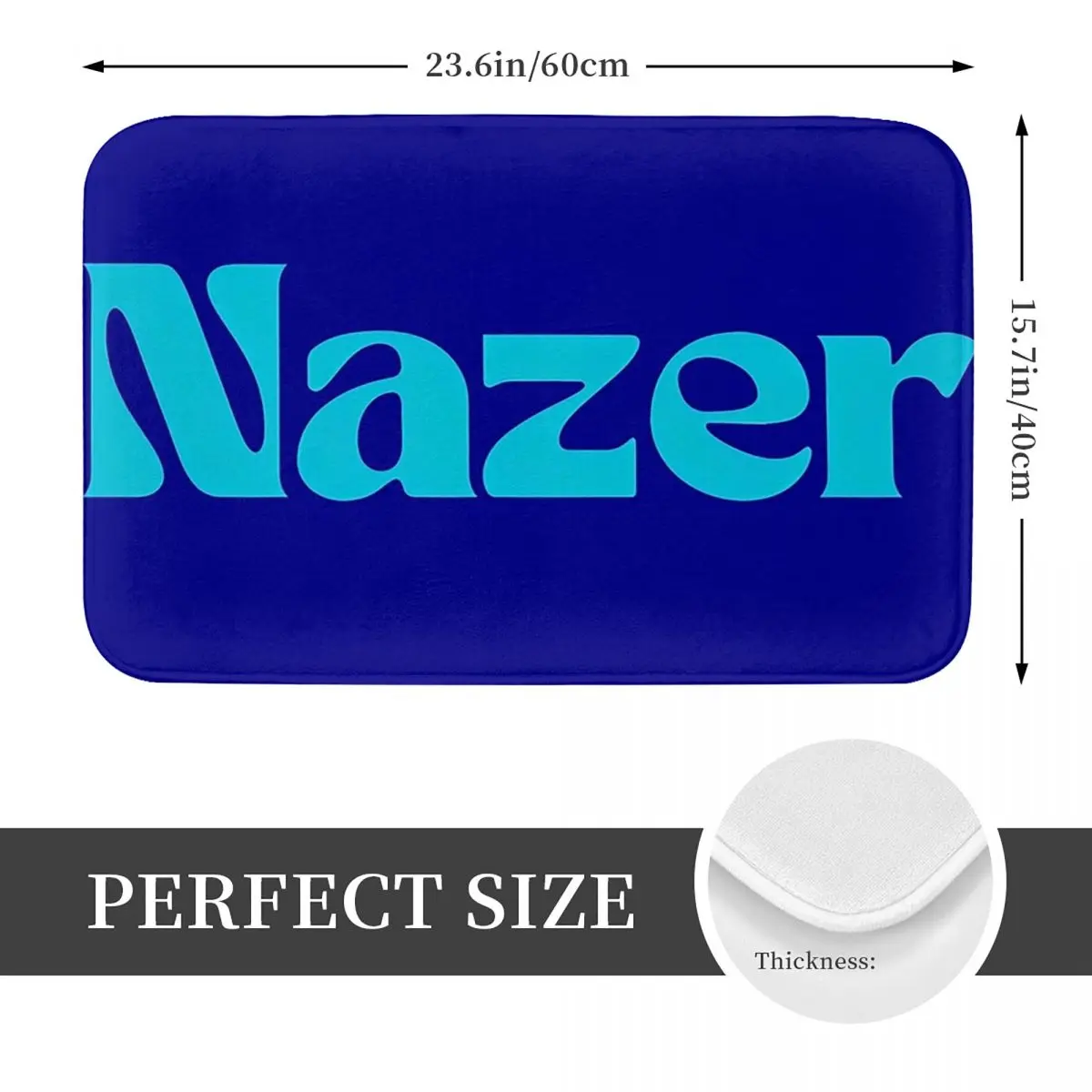 Nazer, Funny Cool Best Color Ar Non-slip Doormat Floor Mat Washable Carpet Rug for Kitchen Entrance Home Bedroom Footpad Mats