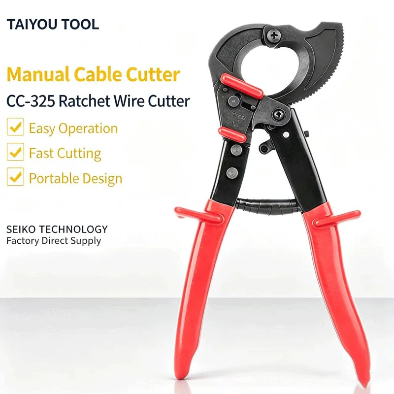 CC-325 Spiny Wheel Mechanical Cable Clipper Cable Clipper Manual Cable Clipper Handheld Quick