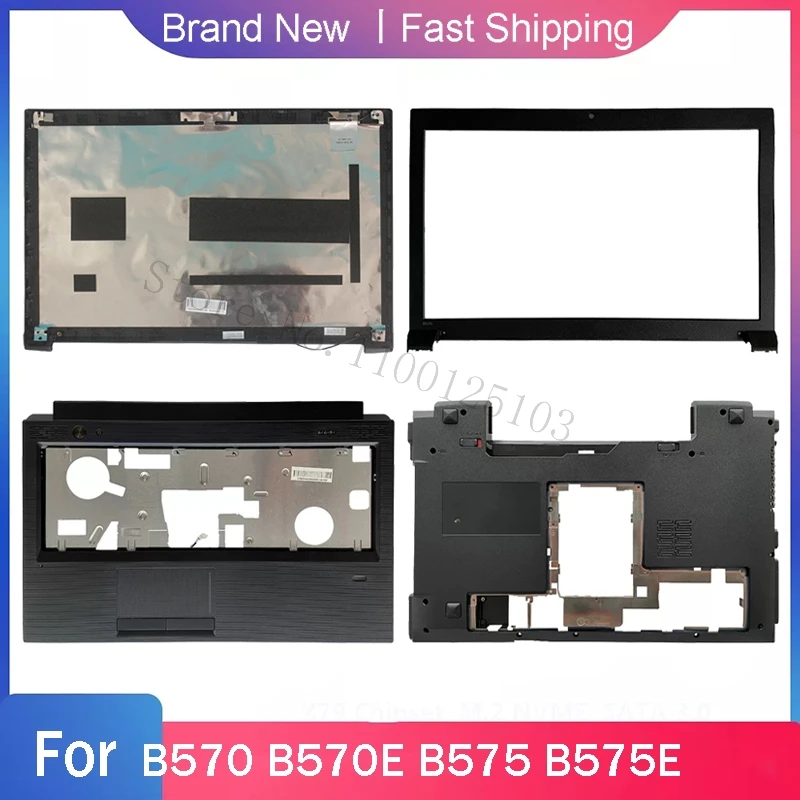 New Bottom Base Case For Lenovo B570 B570E B575 B575E Series Laptop LCD Back Top Cover Front Bezel Rear Lid Black A C D Cover