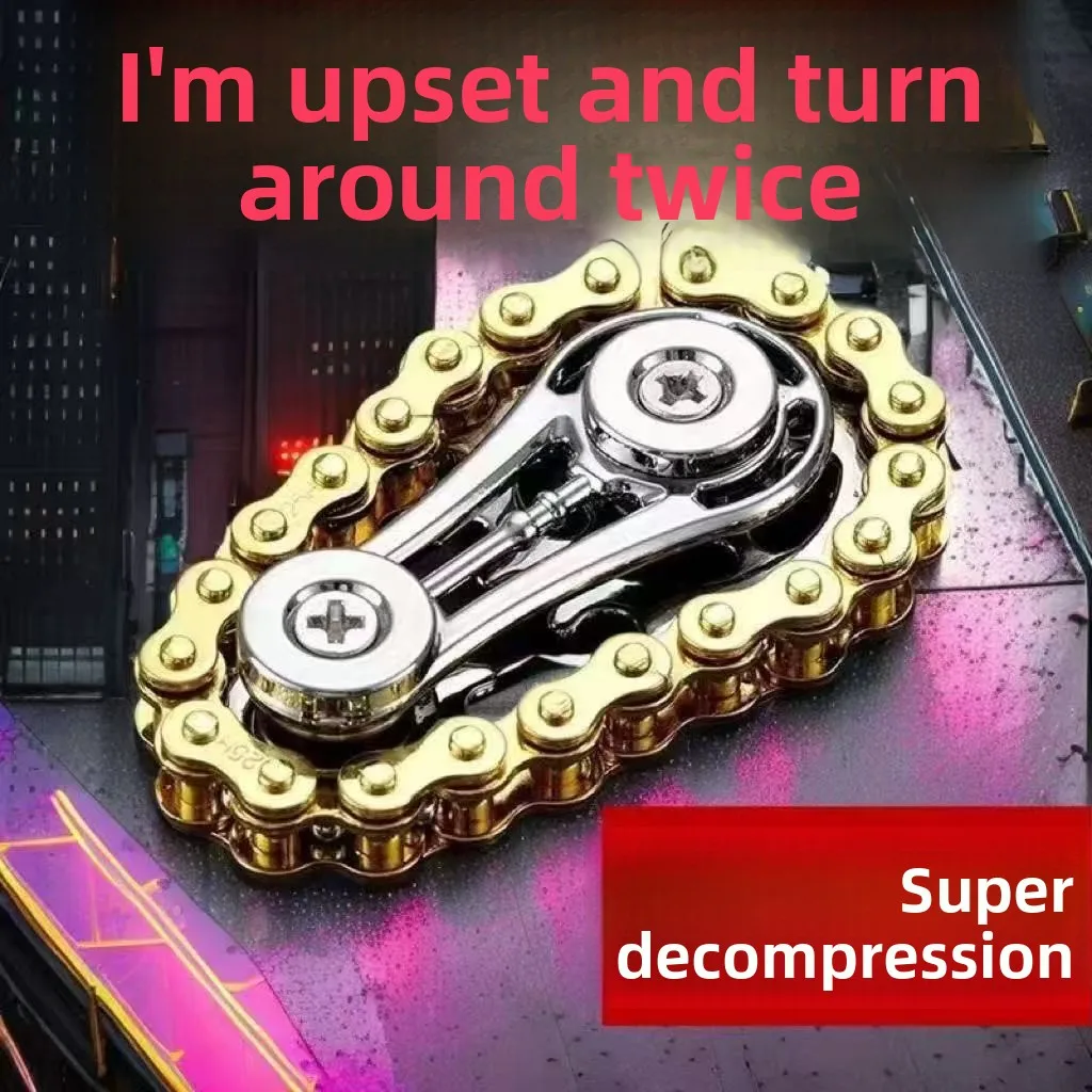 تخفيف الضغط على سلسلة الأصابع، دولاب الموازنة، سلسلة ملونة بأطراف الأصابع، تخفيف القلق، آلات تروس أثرية لتخفيف الضغط #2