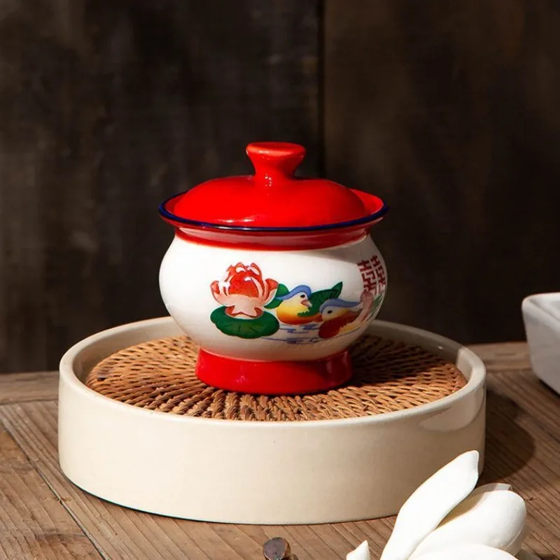 Spittoon Cover Bowl Ceramic Kung Fu Teaware Teacup Household Tea Ceremony Accessories Creative Personalized Tea Bowl with Cover