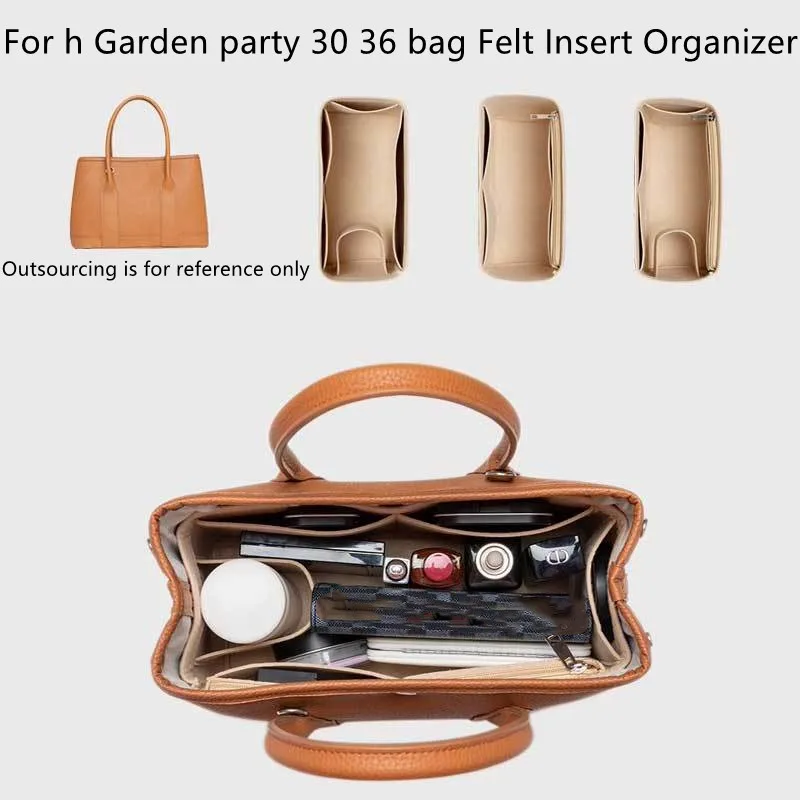 Felt Insert Bag Cosmetic Organizer Insert For Garden party 30 36 Tote,Makeup Bags Inner Pouch Fit Luxury Handbags for Women