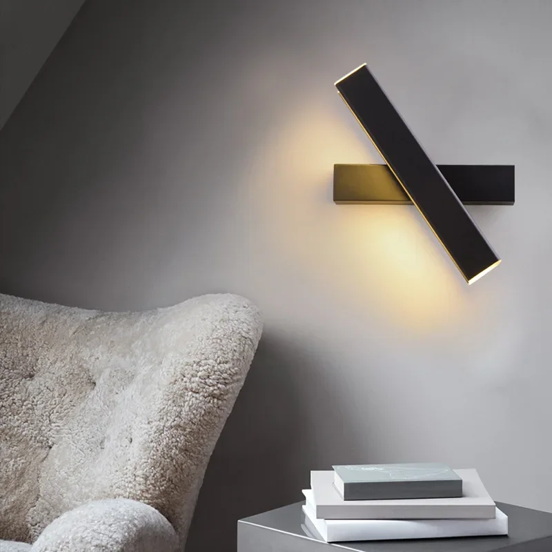 

Rotatable Led Bedside Lamp Simple Modern Bedroom Corridor Wall Bedroom Bedside Wall Lamp