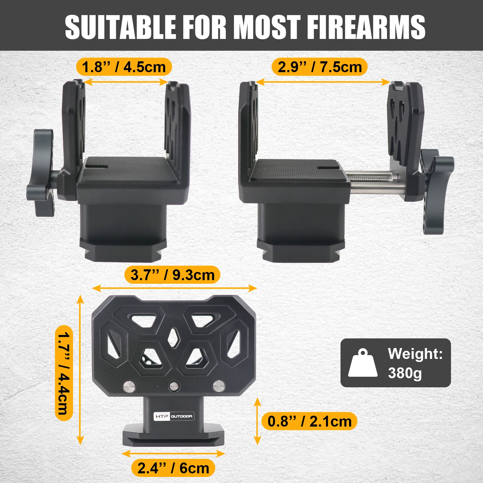 Sillín para Rifle, soporte para trípode, abrazadera Universal ligera para pistola con placa de liberación rápida Arca Swiss para disparar y cazar