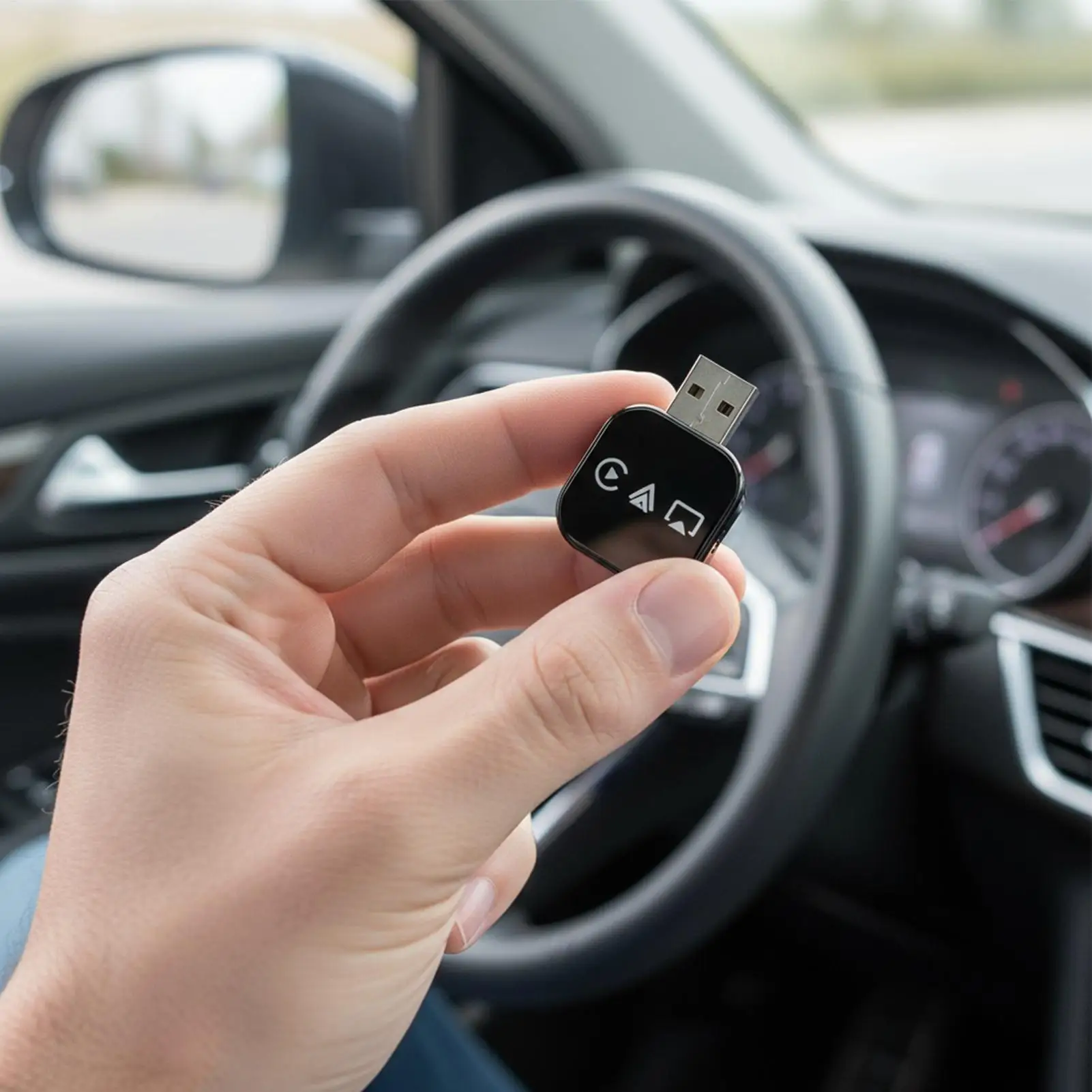 

Car Display Converter Fast Auto-Connect Converter Wireless Device To Play Video On Car Screen For Daily Commuting Long Distance