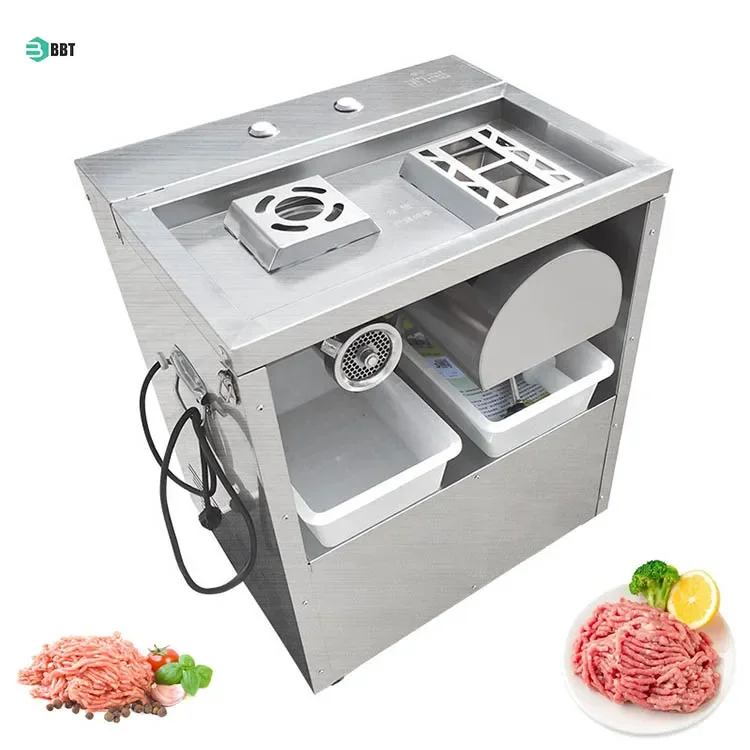 

Automatic Industrial Stainless Steel Meat Grinder Multifunctional Fresh Meat Slicer Sausage Machine